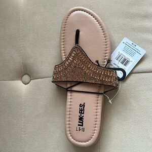 Muk luks luk ees sparkly sandals new great for post wedding dancing sz9-10 NWT